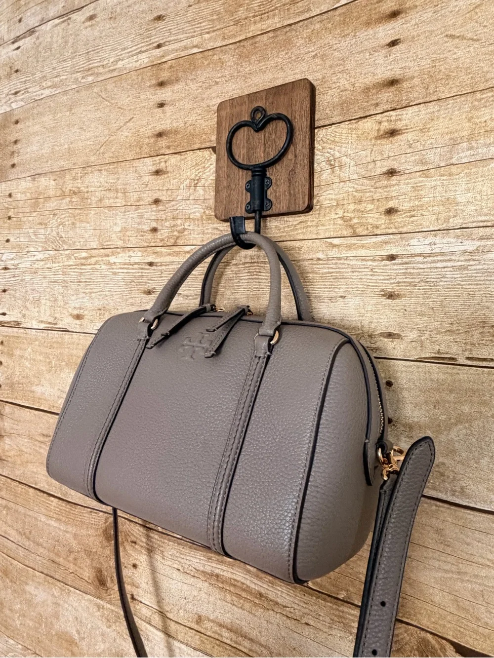 Tory Burch Wild Mushroom Thea Satchel w/ Crossbody Strap